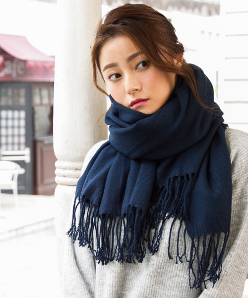 ブルーレーベル♡大判マフラー プレーンボリュームマフラー – L LABEL