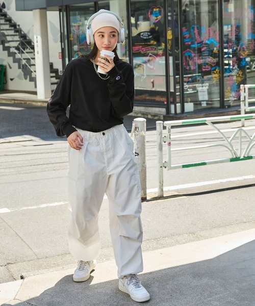 Champion（チャンピオン）の「Champion Authentic T-SHIRTS/ チャンピオン コットン 長袖Tシャツ（Tシャツ/カットソー・メンズ・ホワイト/ブラック/グレー/ネイビー/レッド/ロイヤルブルー・L/M/S/XL）」の18枚目の写真