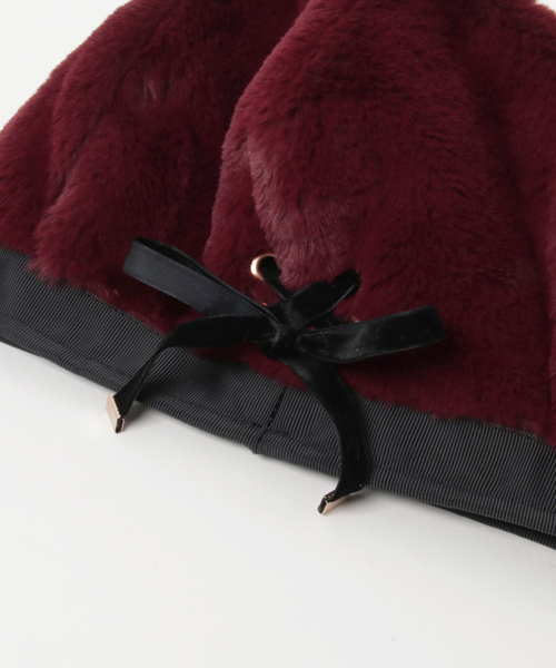 Right-on（ライトオン）の「【MPS】フェイクファーベレー（ハンチング/ベレー帽・キッズ・ワイン・54）」の3枚目の写真