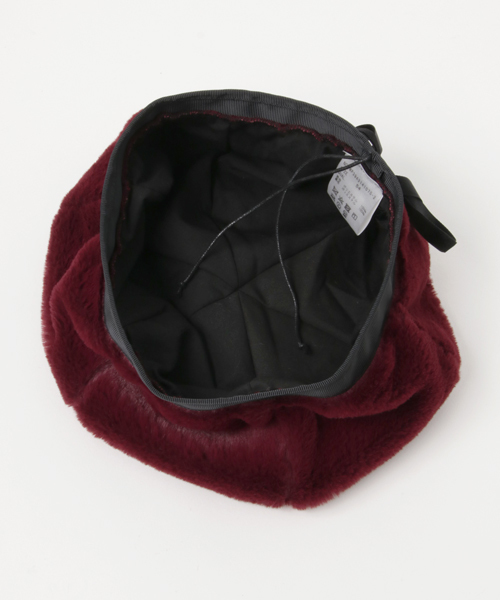 Right-on（ライトオン）の「【MPS】フェイクファーベレー（ハンチング/ベレー帽・キッズ・ワイン・54）」の4枚目の写真