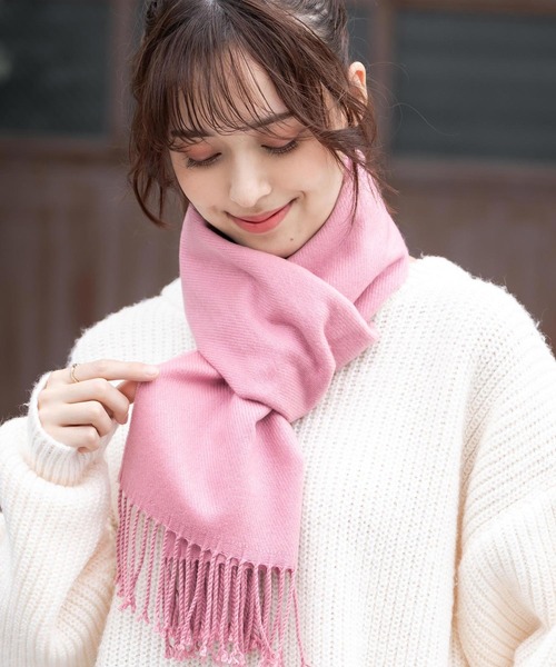 Rocky Monroe(ロッキーモンロー)の「日本製フリンジ付きアクリルマフラー(マフラー・メンズ・その他8/その他6/その他1/その他9/ピンク/その他12/ホワイト/その他11/その他10/ベージュ/その他5/その他7/その他3/その他13/ブラック/グレー/オレンジ/その他14/その他4/その他2・FREE)」の6枚目の写真