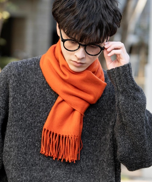 Rocky Monroe(ロッキーモンロー)の「日本製フリンジ付きアクリルマフラー(マフラー・メンズ・その他8/その他6/その他1/その他9/ピンク/その他12/ホワイト/その他11/その他10/ベージュ/その他5/その他7/その他3/その他13/ブラック/グレー/オレンジ/その他14/その他4/その他2・FREE)」の7枚目の写真