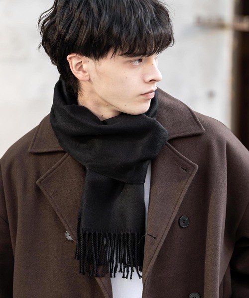 Rocky Monroe(ロッキーモンロー)の「日本製フリンジ付きアクリルマフラー(マフラー・メンズ・その他8/その他6/その他1/その他9/ピンク/その他12/ホワイト/その他11/その他10/ベージュ/その他5/その他7/その他3/その他13/ブラック/グレー/オレンジ/その他14/その他4/その他2・FREE)」の3枚目の写真