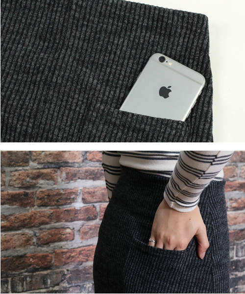 reca（レカ）の「リブニット ウエストゴムタイトスカート（スカート・レディース・ブラック/ライトグレー/ダークグレー/ネイビー/ボルドー・FREE）」の8枚目の写真