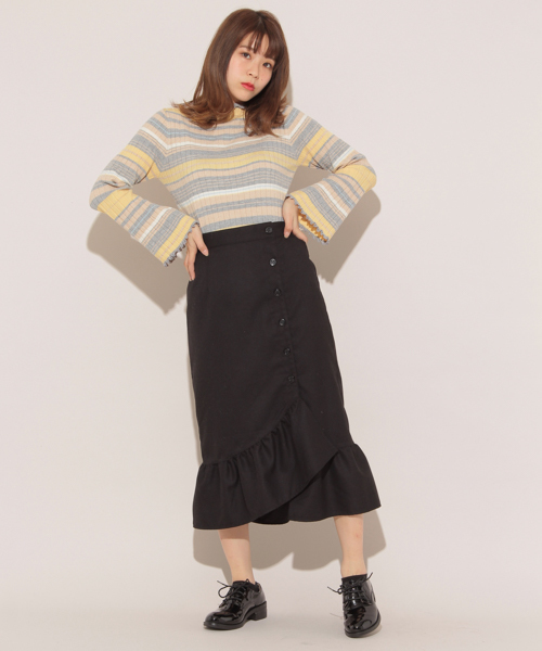 apres jour(アプレジュール)の「リブニット袖フレア【ZOZOTOWN限定アイテム】(ニット/セーター・レディース・ブラック/オフホワイト/ピンク/イエロー/ライトピンク・フリー)」の21枚目の写真