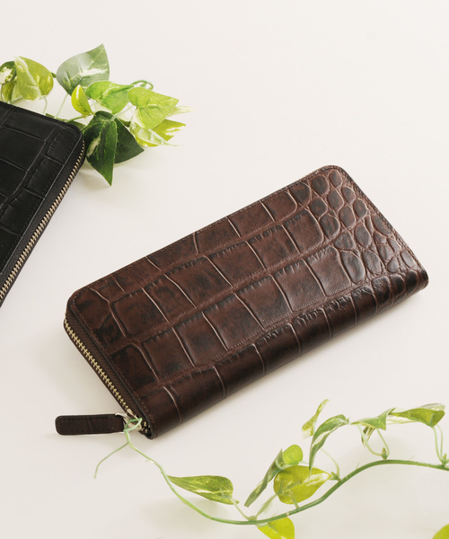 長財布 メンズ Mia Borsa クロコダイル 型押し クロコダイル型押し長財布(財布)|Mia Borsa(ミアボルサ)の