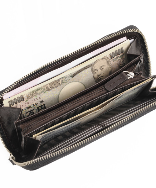 クロコダイル型押し長財布（財布）｜Mia Borsa（ミアボルサ）の