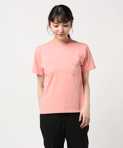 DANTON（ダントン）の「[DANTON/ダントン] クルーネックポケットTシャツ（Tシャツ/カットソー・レディース・ホワイト/ブラック/ネイビー/ホワイト×グレー/ホワイト×ネイビー/アイボリー/レッド/ライトイエロー/ライトブルー/ベージュ/サーモンピンク/ダークグレー/クリーム/グリーン/ライトグレー/オレンジ/ブラウン/グリーン系その他/バーガンディー/ライトベージュ/ウッド/パープル/イエロー/ネイビー系・34/36/42/38/40）」の21枚目の写真