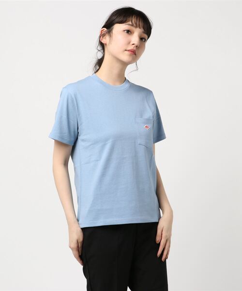 DANTON（ダントン）の「[DANTON/ダントン] クルーネックポケットTシャツ（Tシャツ/カットソー・レディース・ホワイト/ブラック/ネイビー/ホワイト×グレー/ホワイト×ネイビー/アイボリー/レッド/ライトイエロー/ライトブルー/ベージュ/サーモンピンク/ダークグレー/クリーム/グリーン/ライトグレー/オレンジ/ブラウン/グリーン系その他/バーガンディー/ライトベージュ/ウッド/パープル/イエロー/ネイビー系・34/36/42/38/40）」の16枚目の写真
