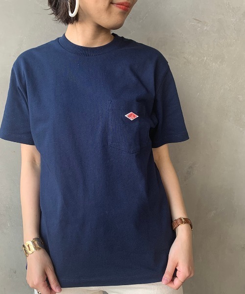 DANTON（ダントン）の「[DANTON/ダントン] クルーネックポケットTシャツ（Tシャツ/カットソー・レディース・ホワイト/ブラック/ネイビー/ホワイト×グレー/ホワイト×ネイビー/アイボリー/レッド/ライトイエロー/ライトブルー/ベージュ/サーモンピンク/ダークグレー/クリーム/グリーン/ライトグレー/オレンジ/ブラウン/グリーン系その他/バーガンディー/ライトベージュ/ウッド/パープル/イエロー/ネイビー系・34/36/42/38/40）」の17枚目の写真