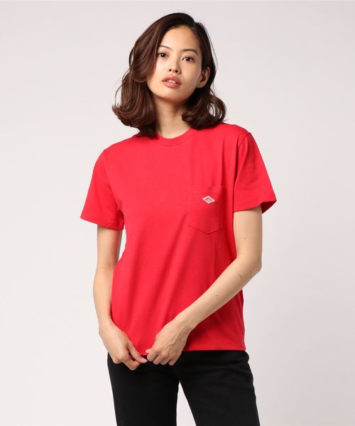 DANTON（ダントン）の「[DANTON/ダントン] クルーネックポケットTシャツ（Tシャツ/カットソー・レディース・ホワイト/ブラック/ネイビー/ホワイト×グレー/ホワイト×ネイビー/アイボリー/レッド/ライトイエロー/ライトブルー/ベージュ/サーモンピンク/ダークグレー/クリーム/グリーン/ライトグレー/オレンジ/ブラウン/グリーン系その他/バーガンディー/ライトベージュ/ウッド/パープル/イエロー/ネイビー系・34/36/42/38/40）」の22枚目の写真