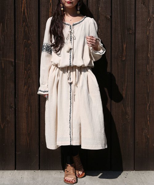 刺繍コットンロングワンピース ワンピース Somari Imagination ソマリ イマジネーション のファッション通販 Zozotown