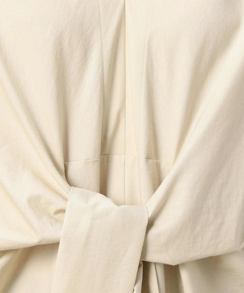 BEAUTY&YOUTH UNITED ARROWS（ビューティーアンドユースユナイテッドアローズ）の「BY フロントリボン7分袖ワンピース（ワンピース・レディース・ベージュ/イエロー/ネイビー・FREE）」の7枚目の写真