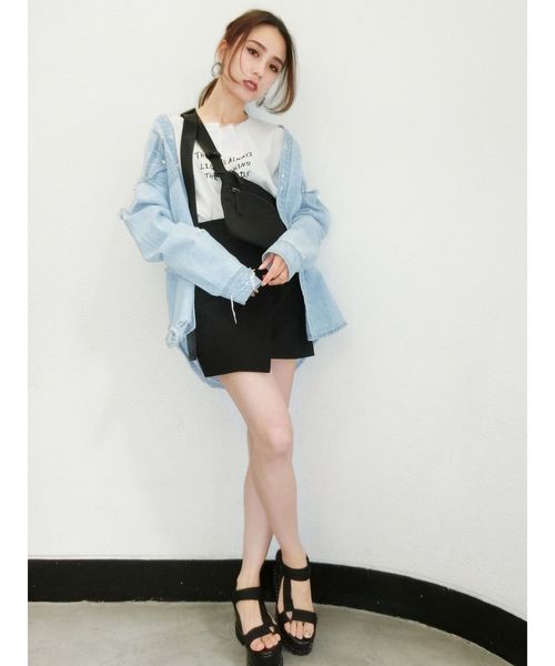 EMODA(エモダ)の「バルキーテープマークサンダル(サンダル・レディース・ホワイト/ブラック・MEDIUM/SMALL/LARGE)」の11枚目の写真