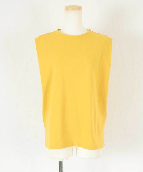 titivate（ティティベイト）の「ﾀｯｸﾉｰｽﾘｰﾌﾞｶｯﾄｿｰﾌﾟﾙｵｰﾊﾞｰ（Tシャツ/カットソー・レディース・ホワイト/ブラック/ライトブラウン/グリーン/イエロー・S/M/L）」の10枚目の写真