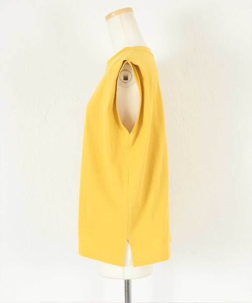 titivate（ティティベイト）の「ﾀｯｸﾉｰｽﾘｰﾌﾞｶｯﾄｿｰﾌﾟﾙｵｰﾊﾞｰ（Tシャツ/カットソー・レディース・ホワイト/ブラック/ライトブラウン/グリーン/イエロー・S/M/L）」の11枚目の写真