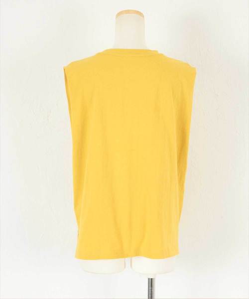 titivate（ティティベイト）の「ﾀｯｸﾉｰｽﾘｰﾌﾞｶｯﾄｿｰﾌﾟﾙｵｰﾊﾞｰ（Tシャツ/カットソー・レディース・ホワイト/ブラック/ライトブラウン/グリーン/イエロー・S/M/L）」の12枚目の写真