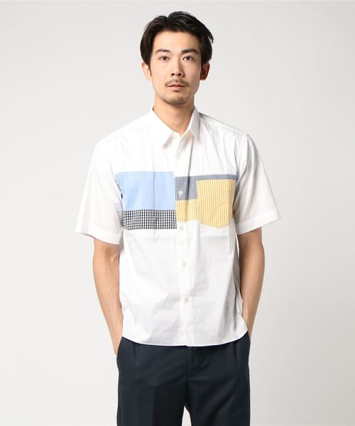 JOURNAL STANDARD relume（ジャーナルスタンダード　レリューム）の「SOLOTEX(R) ショートスリーブ クレイジーパターンシャツ#（シャツ/ブラウス・メンズ・ホワイト/スカイブルー・MEDIUM/LARGE）」の3枚目の写真