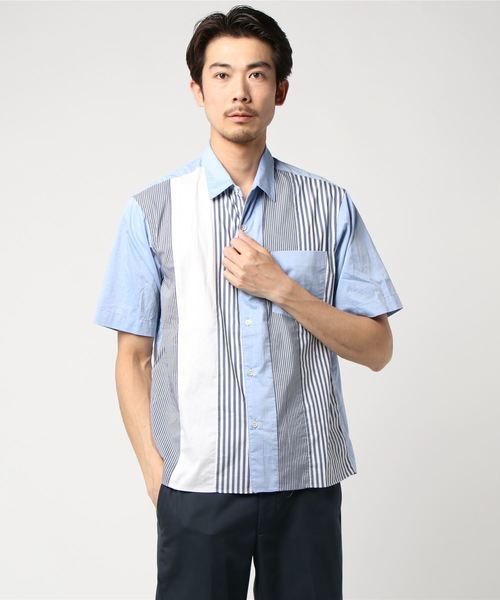 JOURNAL STANDARD relume（ジャーナルスタンダード　レリューム）の「SOLOTEX(R) ショートスリーブ クレイジーパターンシャツ#（シャツ/ブラウス・メンズ・ホワイト/スカイブルー・MEDIUM/LARGE）」の4枚目の写真