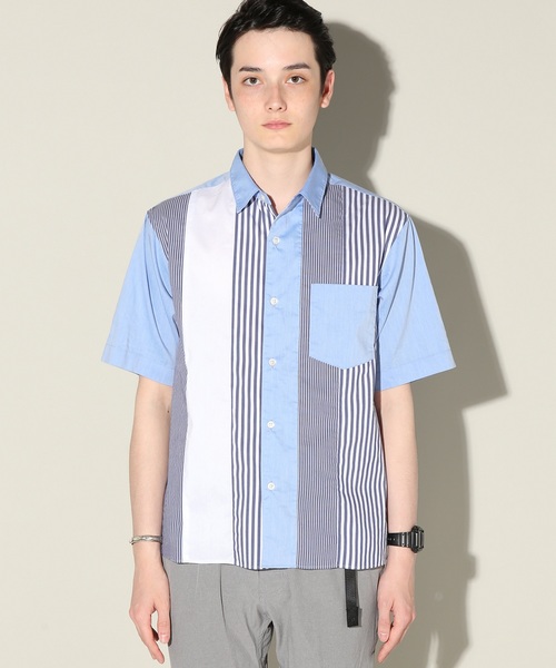 JOURNAL STANDARD relume（ジャーナルスタンダード　レリューム）の「SOLOTEX(R) ショートスリーブ クレイジーパターンシャツ#（シャツ/ブラウス・メンズ・ホワイト/スカイブルー・MEDIUM/LARGE）」の6枚目の写真