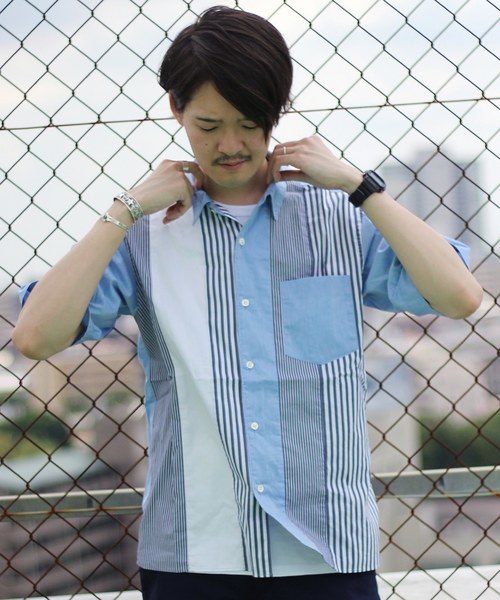 JOURNAL STANDARD relume（ジャーナルスタンダード　レリューム）の「SOLOTEX(R) ショートスリーブ クレイジーパターンシャツ#（シャツ/ブラウス・メンズ・ホワイト/スカイブルー・MEDIUM/LARGE）」の19枚目の写真