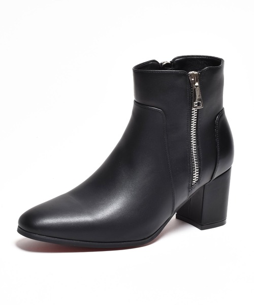 endevice(エンデヴァイス)の「ダブル メタルジップ ヒールブーツ / ハイヒール(ブーツ・メンズ・ブラック/レッド・44/40/42)」の11枚目の写真