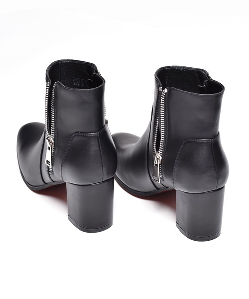 endevice(エンデヴァイス)の「ダブル メタルジップ ヒールブーツ / ハイヒール(ブーツ・メンズ・ブラック/レッド・44/40/42)」の8枚目の写真