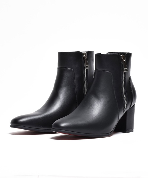endevice(エンデヴァイス)の「ダブル メタルジップ ヒールブーツ / ハイヒール(ブーツ・メンズ・ブラック/レッド・44/40/42)」の10枚目の写真