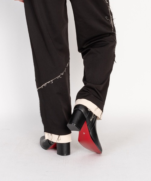 endevice(エンデヴァイス)の「ダブル メタルジップ ヒールブーツ / ハイヒール(ブーツ・メンズ・ブラック/レッド・44/40/42)」の19枚目の写真