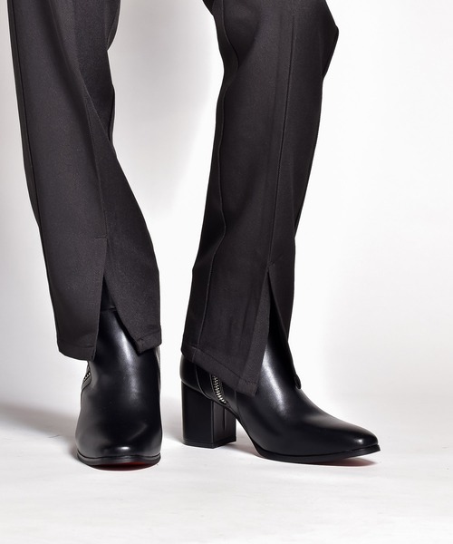 endevice(エンデヴァイス)の「ダブル メタルジップ ヒールブーツ / ハイヒール(ブーツ・メンズ・ブラック/レッド・44/40/42)」の18枚目の写真