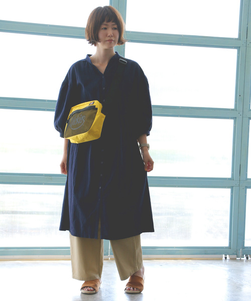 LBC（エルビーシー）の「2way変わり織りワンピース（ワンピース・レディース・オレンジ/ネイビー・M/L）」の2枚目の写真