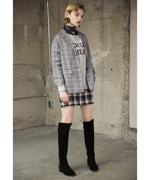 FREE'S MART（フリーズマート）の「◇抜き衿チェック柄ジャケット