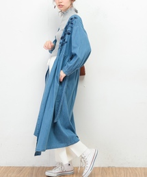 natural couture | デニム刺繍2WAYワンピース(ワンピース)