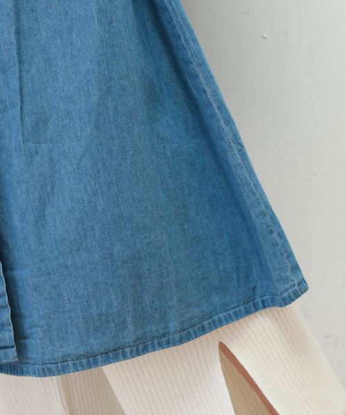 natural couture（ナチュラルクチュール）の「デニム刺繍2WAYワンピース（ワンピース・レディース・ネイビー/ブルー・FREE）」の11枚目の写真