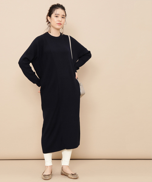 ADAM ET ROPE'（アダムエロペ）の「リブアシンメトリーワンピース