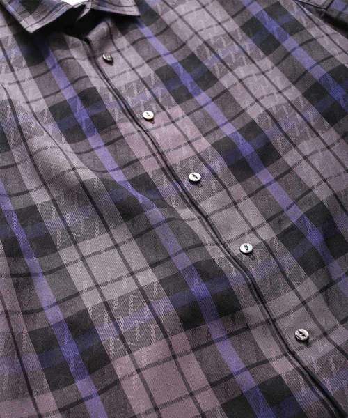 SHAREEF(シャリーフ)の「CHECK JACQUARD L/S SHIRTS(シャツ/ブラウス・メンズ・ブラック系その他/レッド系その他・1/2/3)」の7枚目の写真
