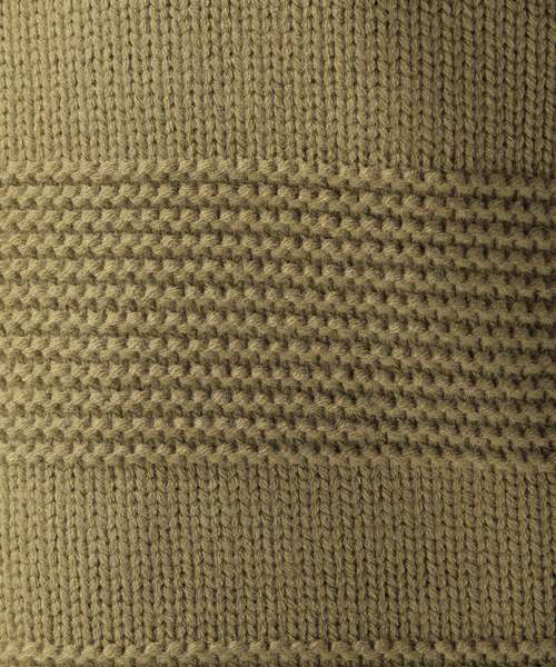 BAYFLOW（ベイフロー）の「アクリルジャガードボーダータートルプルオーバー（ニット/セーター・メンズ・ブラック/オフホワイト/カーキ・SMALL/MEDIUM/LARGE）」の8枚目の写真