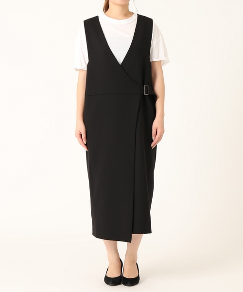 journal standard L'essage(ジャーナルスタンダードレサージュ)の「ダブルクロスラップワンピース◆(ワンピース・レディース・ブラック・FREE)」の8枚目の写真