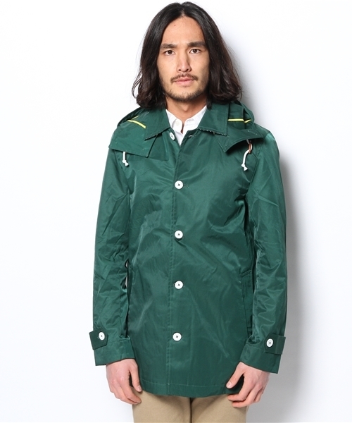 WEGO（ウィゴー）の「WEGO/リムーバブルフーデッドコート（ステンカラーコート・メンズ・ベージュ/グリーン/ブルー・LARGE/MEDIUM）」の5枚目の写真