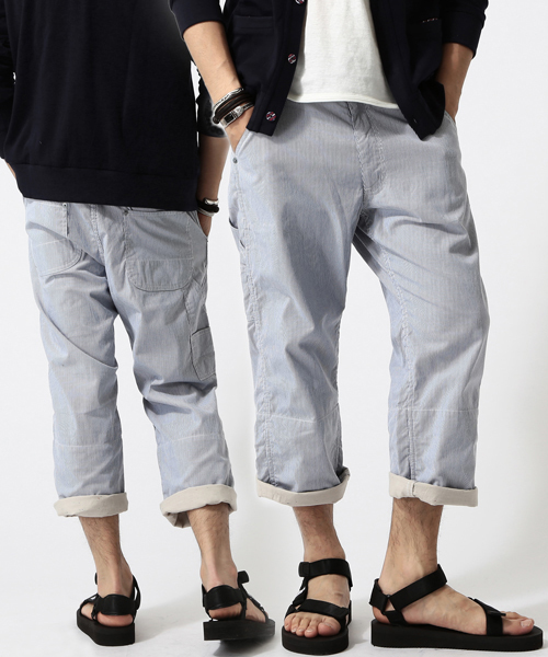 BEAMS（ビームス）の「○BEAMS / ワンウォッシュ 裾裏 ペインター クロップドパンツ（チノパンツ・メンズ・ブルー/ネイビー/その他1・SMALL/MEDIUM/LARGE/X-LARGE）」の3枚目の写真