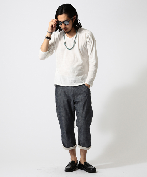 BEAMS（ビームス）の「○BEAMS / ワンウォッシュ 裾裏 ペインター クロップドパンツ（チノパンツ・メンズ・ブルー/ネイビー/その他1・SMALL/MEDIUM/LARGE/X-LARGE）」の14枚目の写真