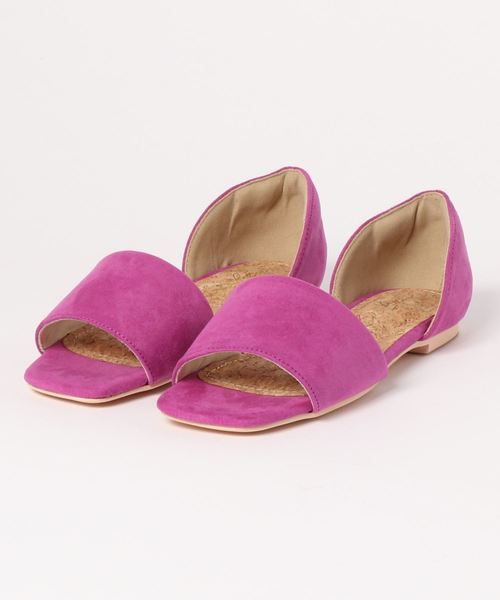 KOBE LETTUCE（コウベレタス）の「ワンベルトスクエアトゥフラットサンダル（サンダル・レディース・ホワイト/ブラック/ピンク/ターコイズブルー/シルバー/ゴールド/ベージュ/ブラウン・LL/S/M/L）」の12枚目の写真