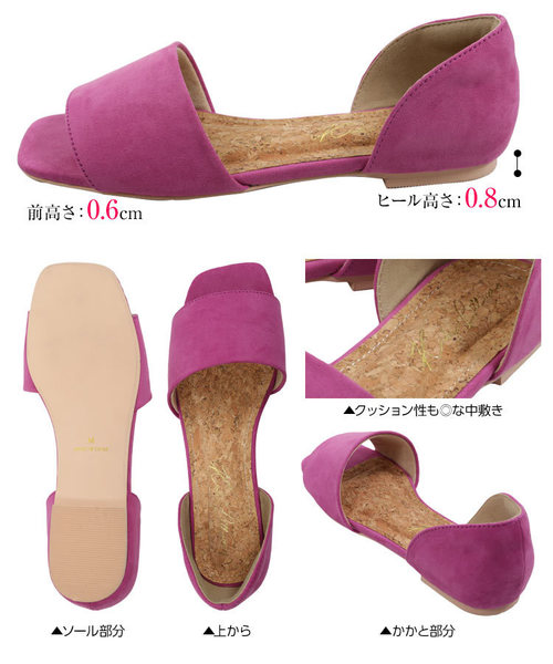 KOBE LETTUCE（コウベレタス）の「ワンベルトスクエアトゥフラットサンダル（サンダル・レディース・ホワイト/ブラック/ピンク/ターコイズブルー/シルバー/ゴールド/ベージュ/ブラウン・LL/S/M/L）」の15枚目の写真