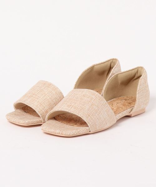 KOBE LETTUCE（コウベレタス）の「ワンベルトスクエアトゥフラットサンダル（サンダル・レディース・ホワイト/ブラック/ピンク/ターコイズブルー/シルバー/ゴールド/ベージュ/ブラウン・LL/S/M/L）」の19枚目の写真