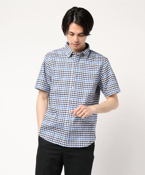 CRAFT STANDARD BOUTIQUE（クラフトスタンダードブティック）の「【新色追加】23col.ベ-シックオックスボタンダウン半袖シャツ ○☆（シャツ/ブラウス・メンズ・チェック/ブルーグリーン/ホワイト系その他5/グレー系その他3/グリーン系その他5/ブルー系その他2/ブルー系その他3/ブルー系その他4/ブルー系その他5/イエロー系その他/その他5/その他8/その他9/ストライプ/ダークグレー/ダークグリーン/ライトグレー/ブラック/サックスブルー/ブルー/ネイビー/グレー/オフホワイト/レッド系その他7・M/L/LL/S）」の13枚目の写真
