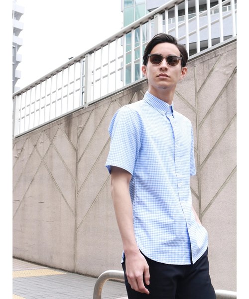 CRAFT STANDARD BOUTIQUE（クラフトスタンダードブティック）の「【新色追加】23col.ベ-シックオックスボタンダウン半袖シャツ ○☆（シャツ/ブラウス・メンズ・チェック/ブルーグリーン/ホワイト系その他5/グレー系その他3/グリーン系その他5/ブルー系その他2/ブルー系その他3/ブルー系その他4/ブルー系その他5/イエロー系その他/その他5/その他8/その他9/ストライプ/ダークグレー/ダークグリーン/ライトグレー/ブラック/サックスブルー/ブルー/ネイビー/グレー/オフホワイト/レッド系その他7・M/L/LL/S）」の20枚目の写真