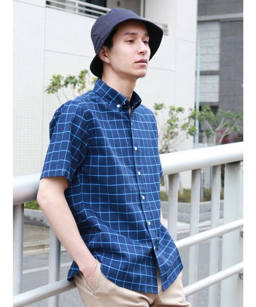 CRAFT STANDARD BOUTIQUE（クラフトスタンダードブティック）の「【新色追加】23col.ベ-シックオックスボタンダウン半袖シャツ ○☆（シャツ/ブラウス・メンズ・チェック/ブルーグリーン/ホワイト系その他5/グレー系その他3/グリーン系その他5/ブルー系その他2/ブルー系その他3/ブルー系その他4/ブルー系その他5/イエロー系その他/その他5/その他8/その他9/ストライプ/ダークグレー/ダークグリーン/ライトグレー/ブラック/サックスブルー/ブルー/ネイビー/グレー/オフホワイト/レッド系その他7・M/L/LL/S）」の21枚目の写真