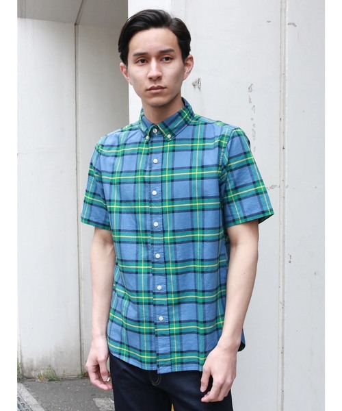 CRAFT STANDARD BOUTIQUE（クラフトスタンダードブティック）の「【新色追加】23col.ベ-シックオックスボタンダウン半袖シャツ ○☆（シャツ/ブラウス・メンズ・チェック/ブルーグリーン/ホワイト系その他5/グレー系その他3/グリーン系その他5/ブルー系その他2/ブルー系その他3/ブルー系その他4/ブルー系その他5/イエロー系その他/その他5/その他8/その他9/ストライプ/ダークグレー/ダークグリーン/ライトグレー/ブラック/サックスブルー/ブルー/ネイビー/グレー/オフホワイト/レッド系その他7・M/L/LL/S）」の14枚目の写真