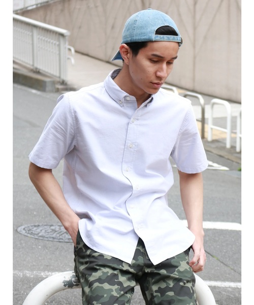 CRAFT STANDARD BOUTIQUE（クラフトスタンダードブティック）の「【新色追加】23col.ベ-シックオックスボタンダウン半袖シャツ ○☆（シャツ/ブラウス・メンズ・チェック/ブルーグリーン/ホワイト系その他5/グレー系その他3/グリーン系その他5/ブルー系その他2/ブルー系その他3/ブルー系その他4/ブルー系その他5/イエロー系その他/その他5/その他8/その他9/ストライプ/ダークグレー/ダークグリーン/ライトグレー/ブラック/サックスブルー/ブルー/ネイビー/グレー/オフホワイト/レッド系その他7・M/L/LL/S）」の5枚目の写真