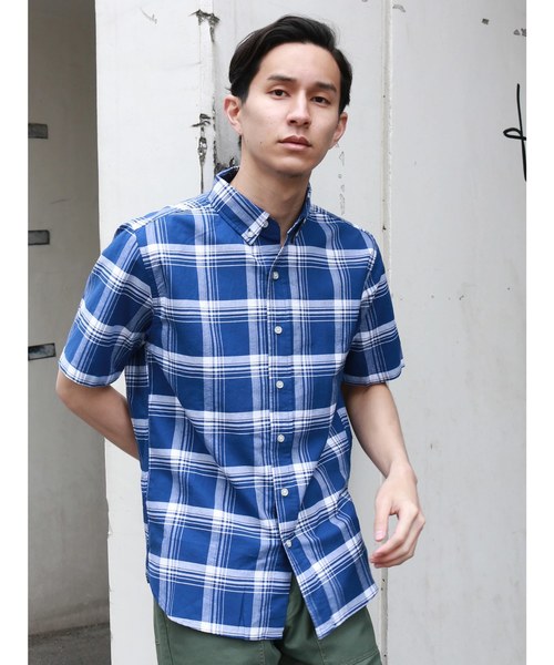 CRAFT STANDARD BOUTIQUE（クラフトスタンダードブティック）の「【新色追加】23col.ベ-シックオックスボタンダウン半袖シャツ ○☆（シャツ/ブラウス・メンズ・チェック/ブルーグリーン/ホワイト系その他5/グレー系その他3/グリーン系その他5/ブルー系その他2/ブルー系その他3/ブルー系その他4/ブルー系その他5/イエロー系その他/その他5/その他8/その他9/ストライプ/ダークグレー/ダークグリーン/ライトグレー/ブラック/サックスブルー/ブルー/ネイビー/グレー/オフホワイト/レッド系その他7・M/L/LL/S）」の15枚目の写真